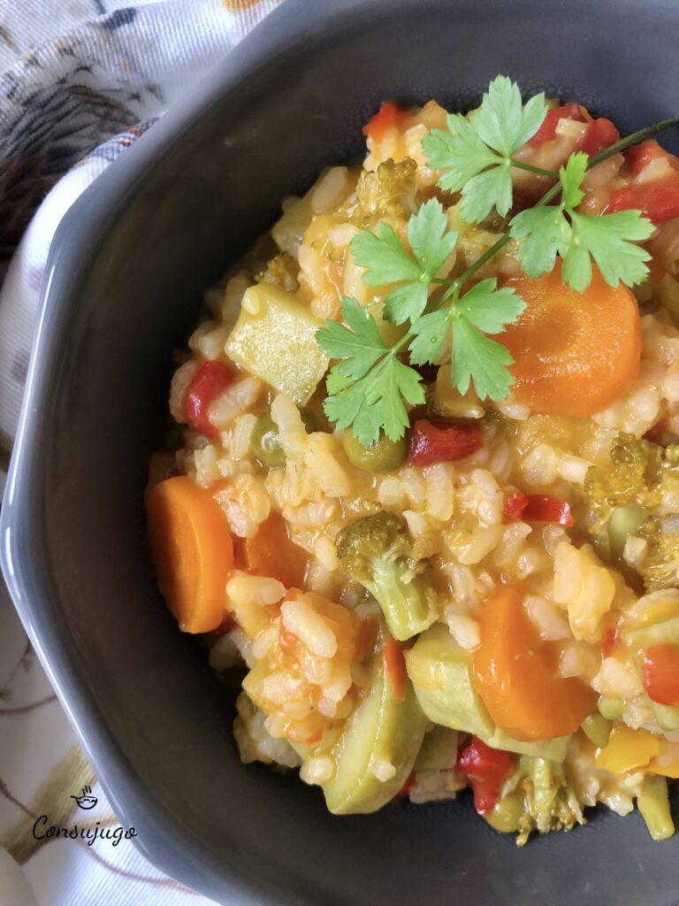 Arroz meloso con verduras