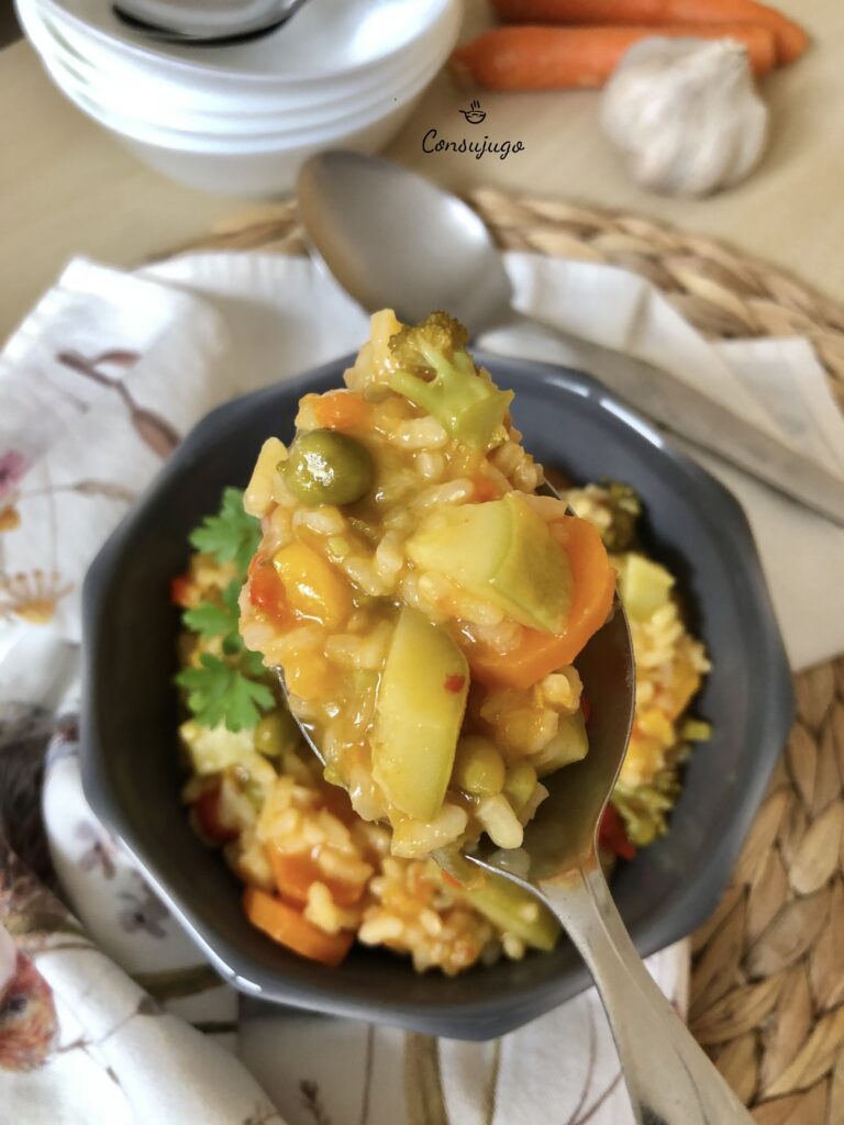 Arroz meloso con verduras