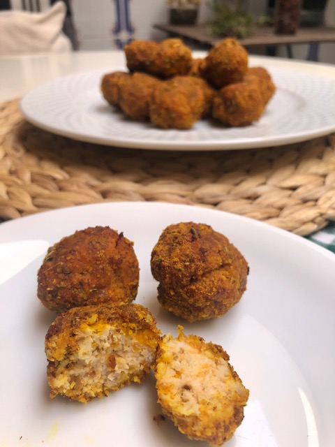 Bolitas de pollo y batata