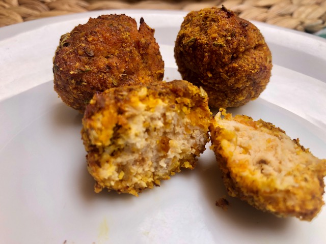 Bolitas de pollo y batata