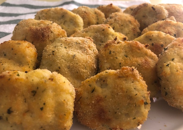 Bolitas de merluza con queso crema