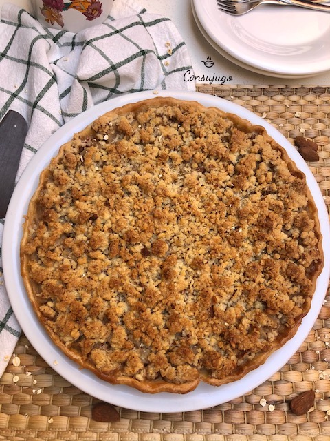 Tarta de manzana con crumble