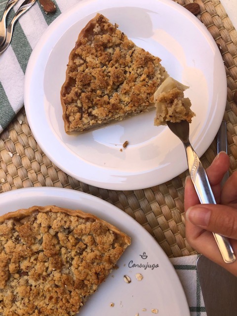 Tarta de manzana con crumble