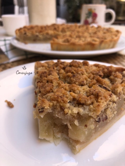 Tarta de manzana con crumble