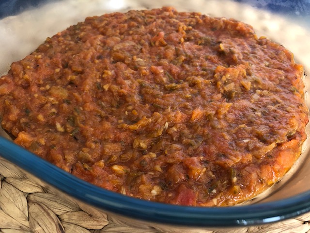 Tomate frito con orégano