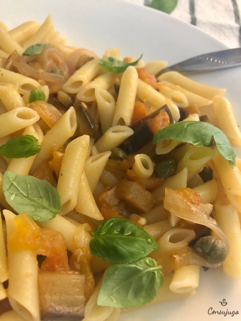 Macarrones estilo Caponata