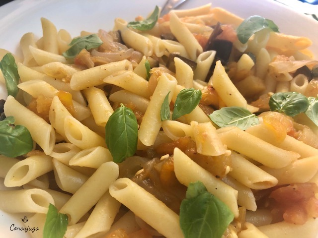 Macarrones estilo Caponata