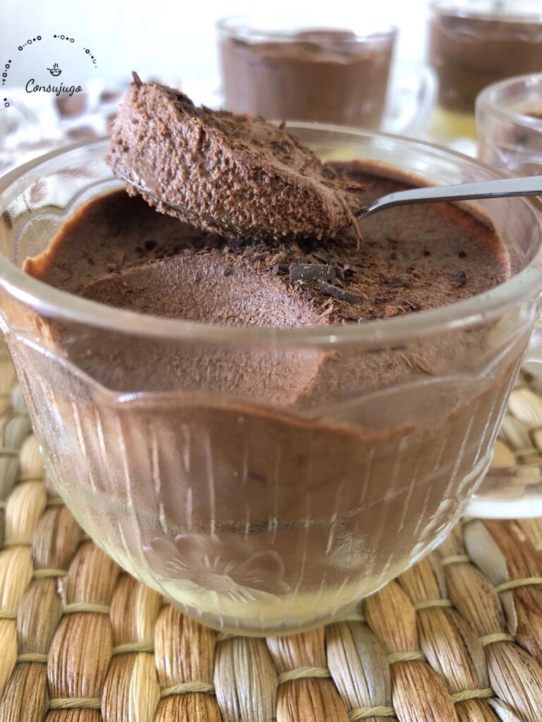 Mousse de chocolate y vainilla