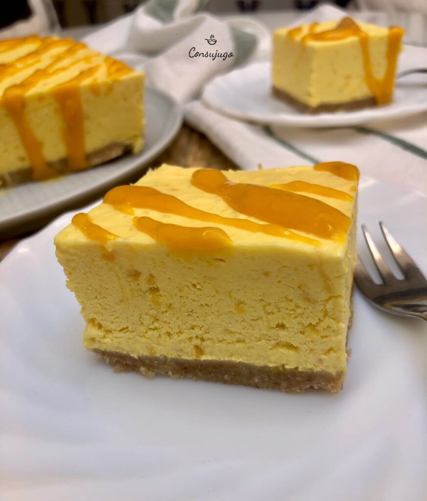 Cheesecake de mango helado